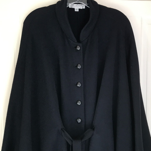 ❤️ HOST PICK! *** ST. JOHN COLLECTION VIRGIN WOOL PONCHO NWOT - Picture 6 of 13